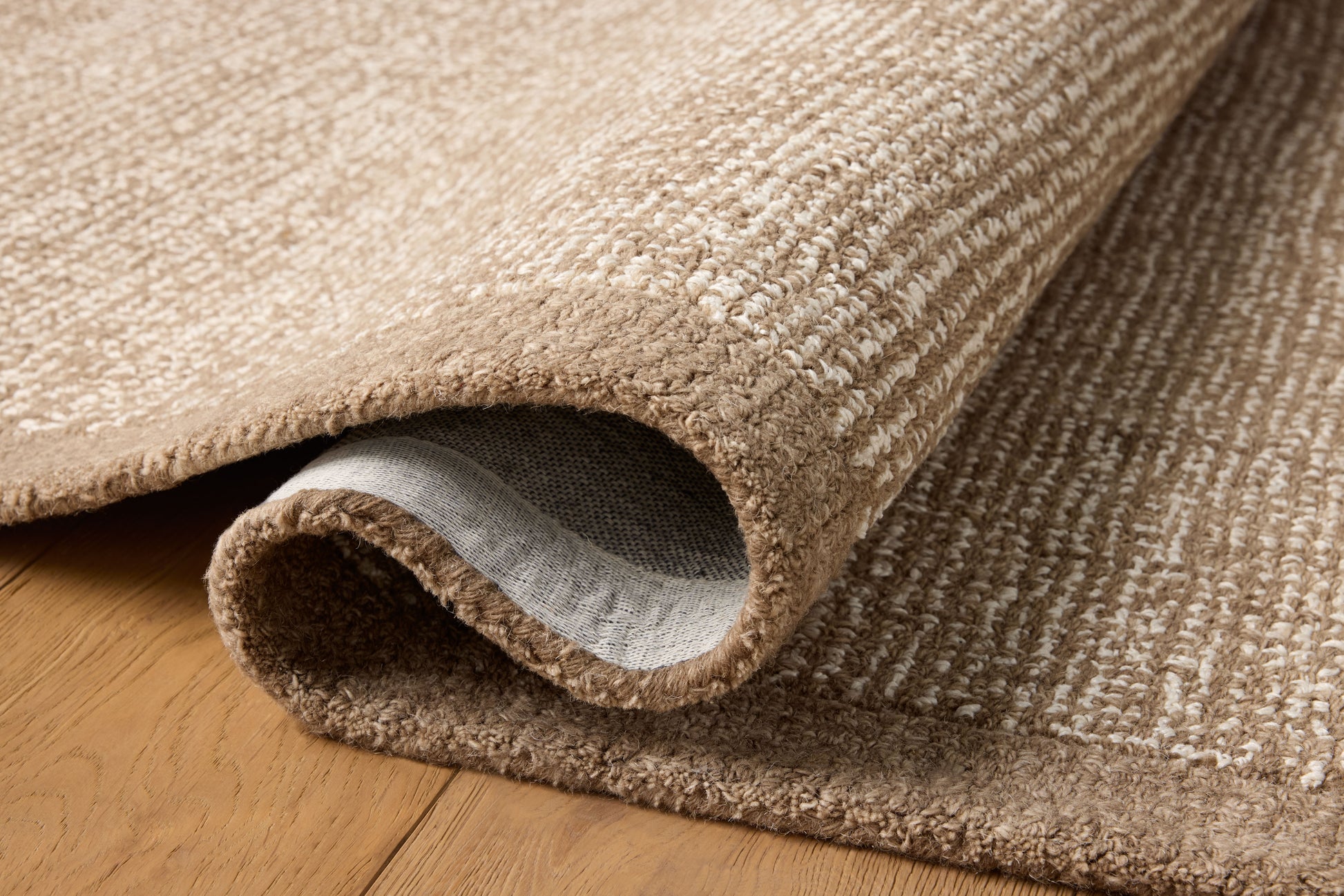 Magnolia Home by Joanna Gaines x Loloi Henley Ivory / Brown 9'-3" x 13' Area Rug - HNY-01 - 9'-3" x 13'