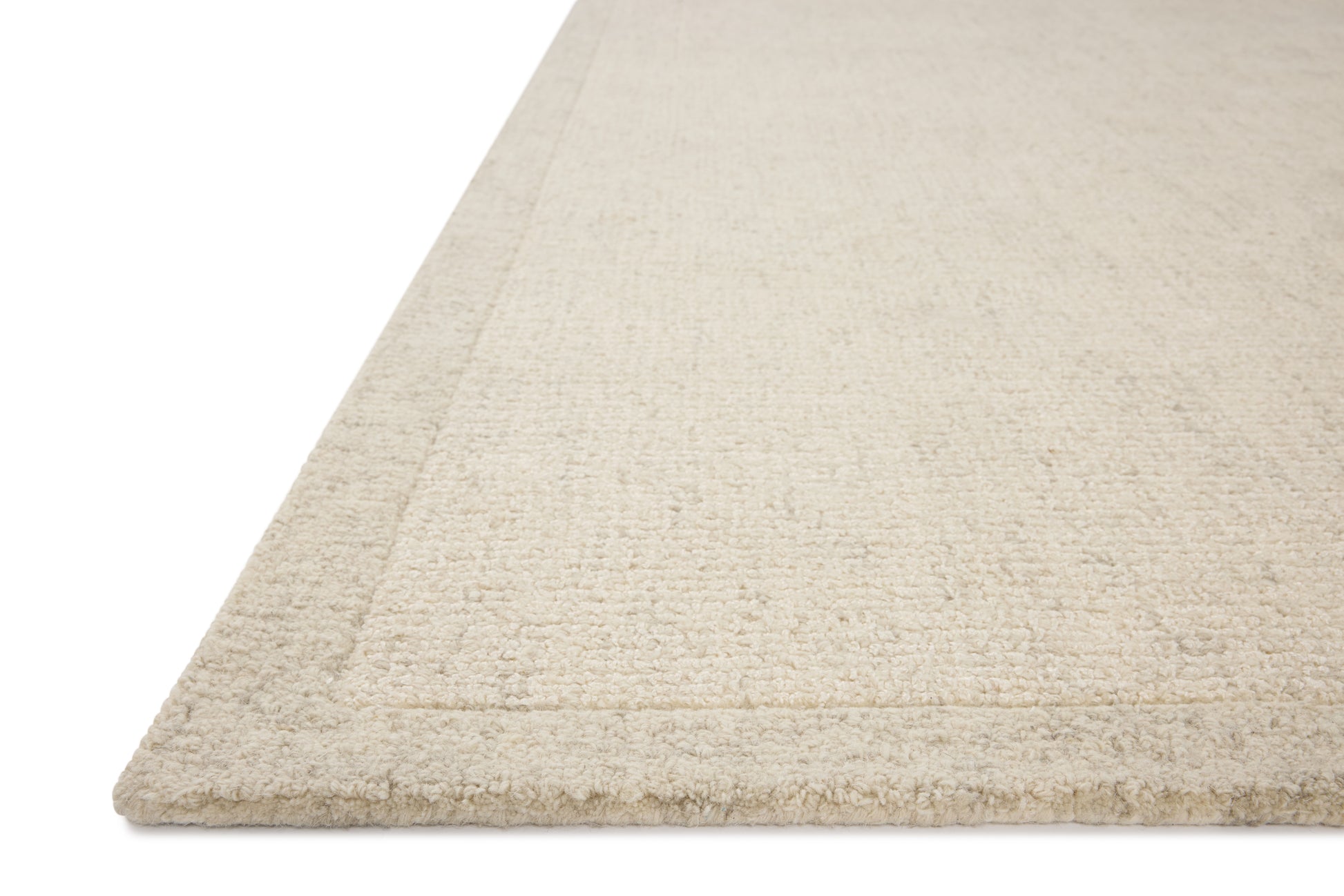 Magnolia Home by Joanna Gaines x Loloi Henley Ivory / Smoke 9'-3" x 13' Area Rug - HNY-01 - 9'-3" x 13'