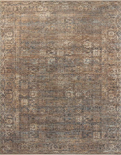 Heritage Mocha / Denim 15'-0" x 15'-0" Square Area Rug - HER-07 - 15'-0" x 15'-0" Square