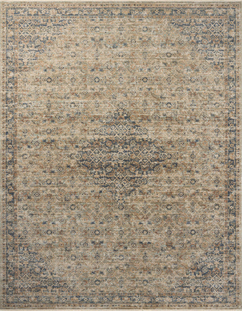 Heritage Sage / Navy 15'-0" x 15'-0" Square Area Rug - HER-08 - 15'-0" x 15'-0" Square