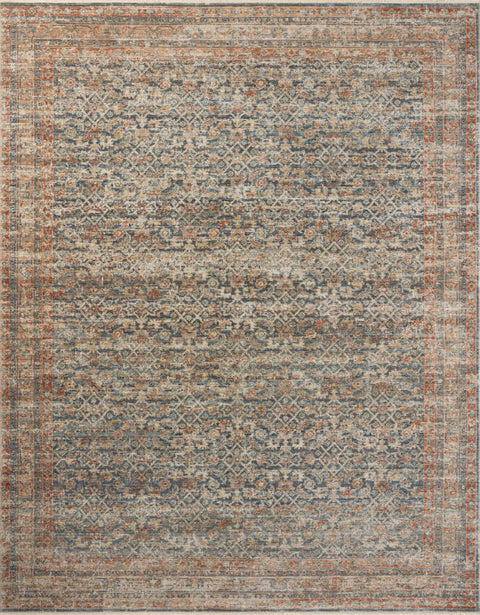 Heritage Blue / Rust 15'-0" x 15'-0" Square Area Rug - HER-12 - 15'-0" x 15'-0" Square