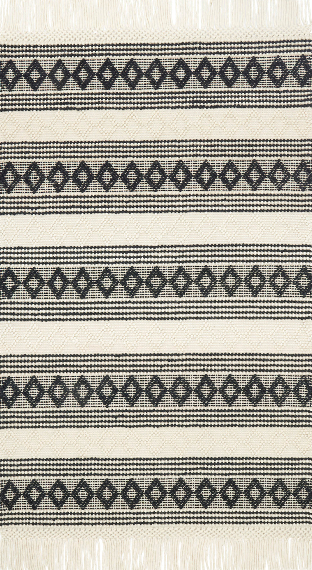 Magnolia Home By Joanna Gaines x Loloi Holloway Ivory / Black 9'-3" x 13' Area Rug - YH-01 - 9'-3" x 13'