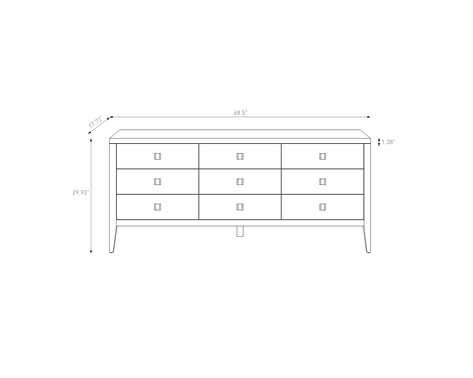 Zara 9 Drawer Dresser