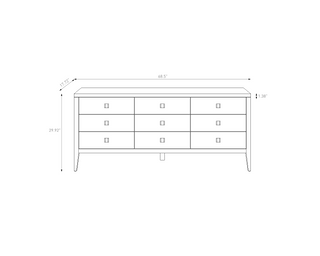 Zara 9 Drawer Dresser