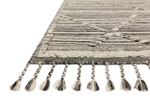 Iman Ivory / Charcoal 9'-6" x 13'-6" Area Rug - IMA-01 - 9'-6" x 13'-6"