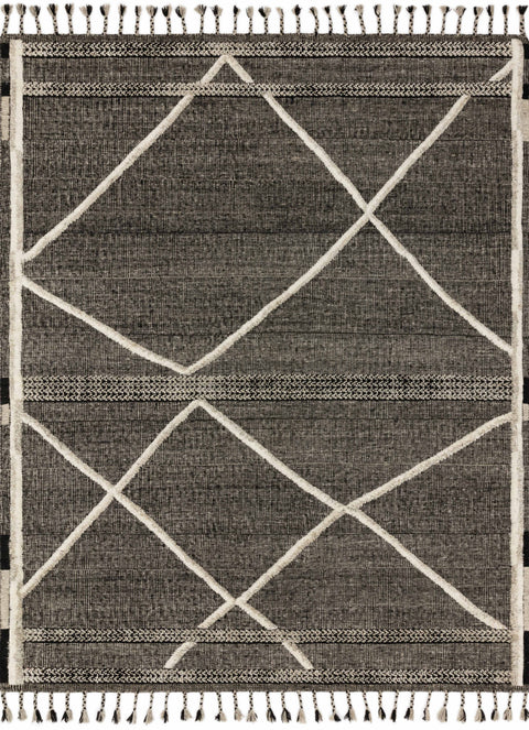 Iman Beige / Charcoal 9'-6" x 13'-6" Area Rug - IMA-02 - 9'-6" x 13'-6"