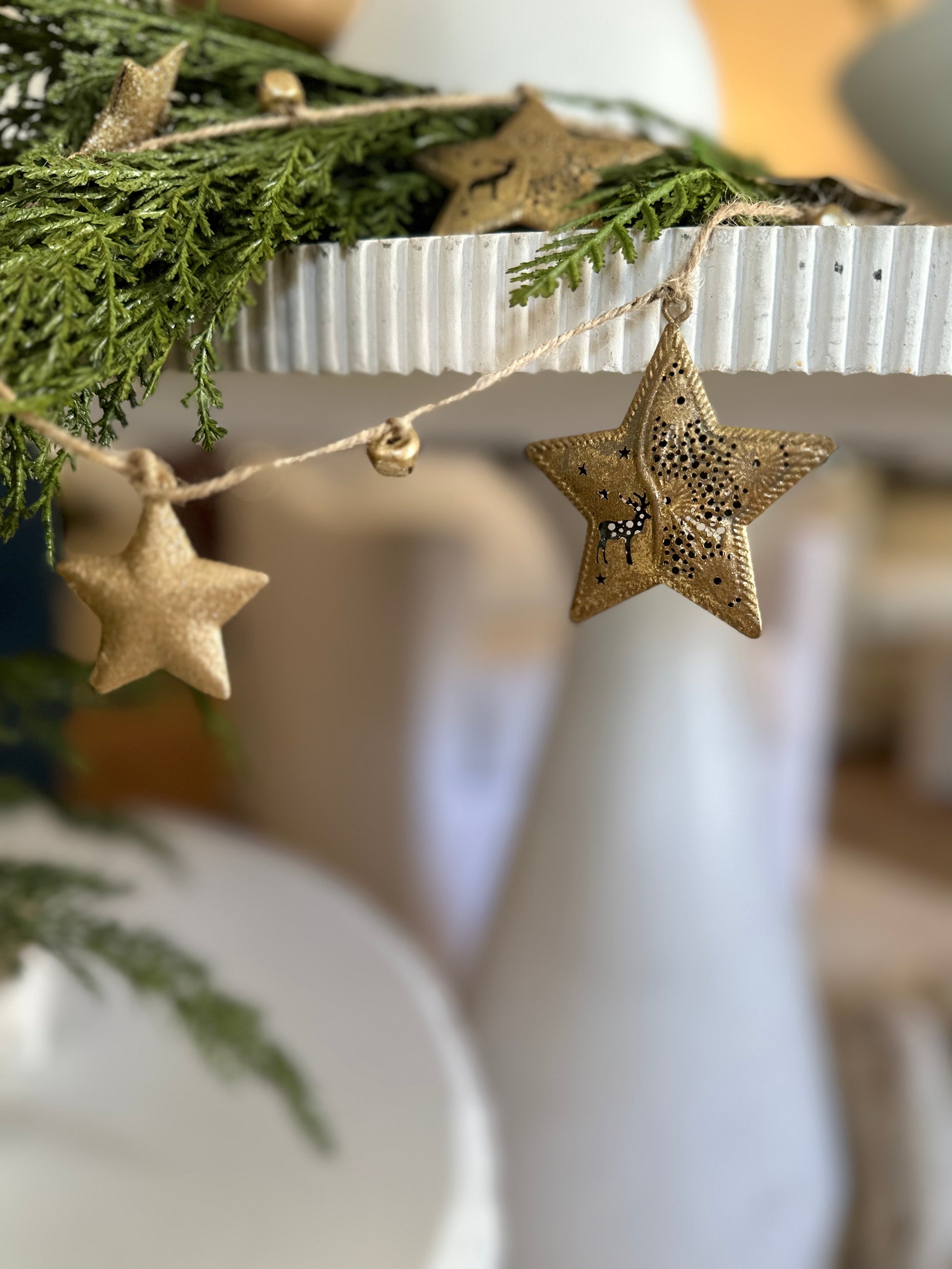 Gold Deer Star Garland