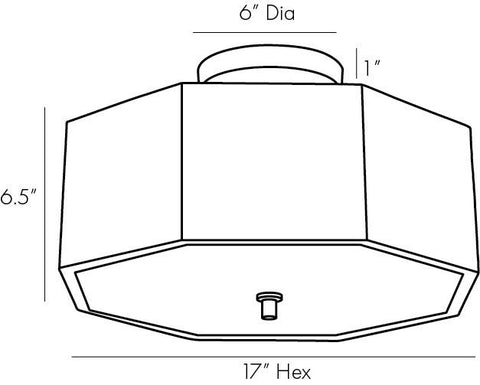 Theo Semi Flush Mount