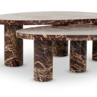 Vanya Coffee Table Set, Merlot