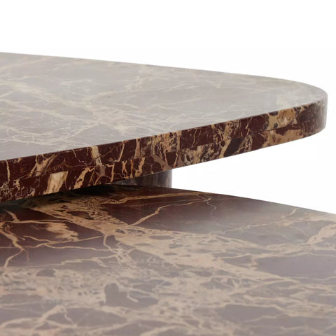 Vanya Coffee Table Set, Merlot