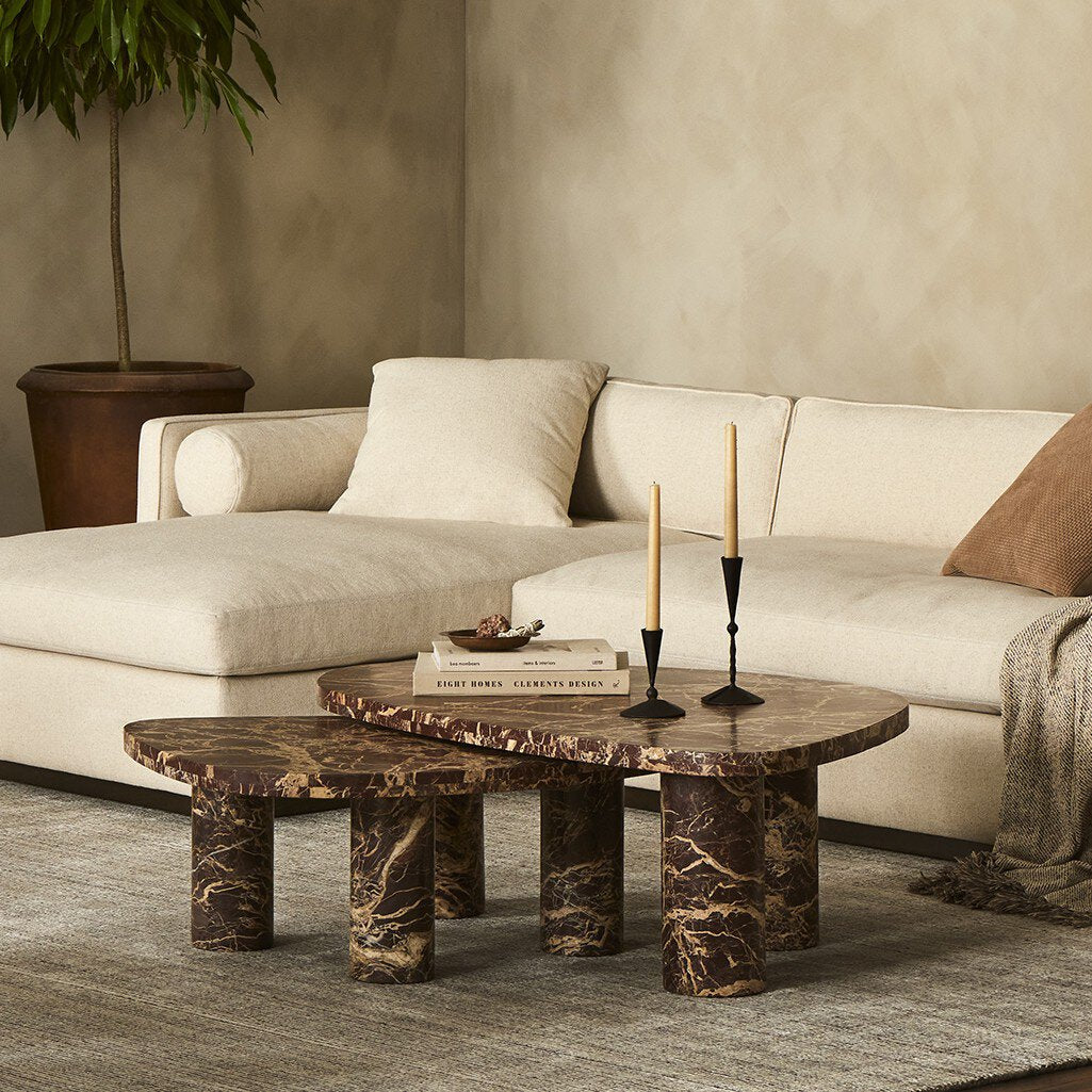Vanya Coffee Table Set, Merlot
