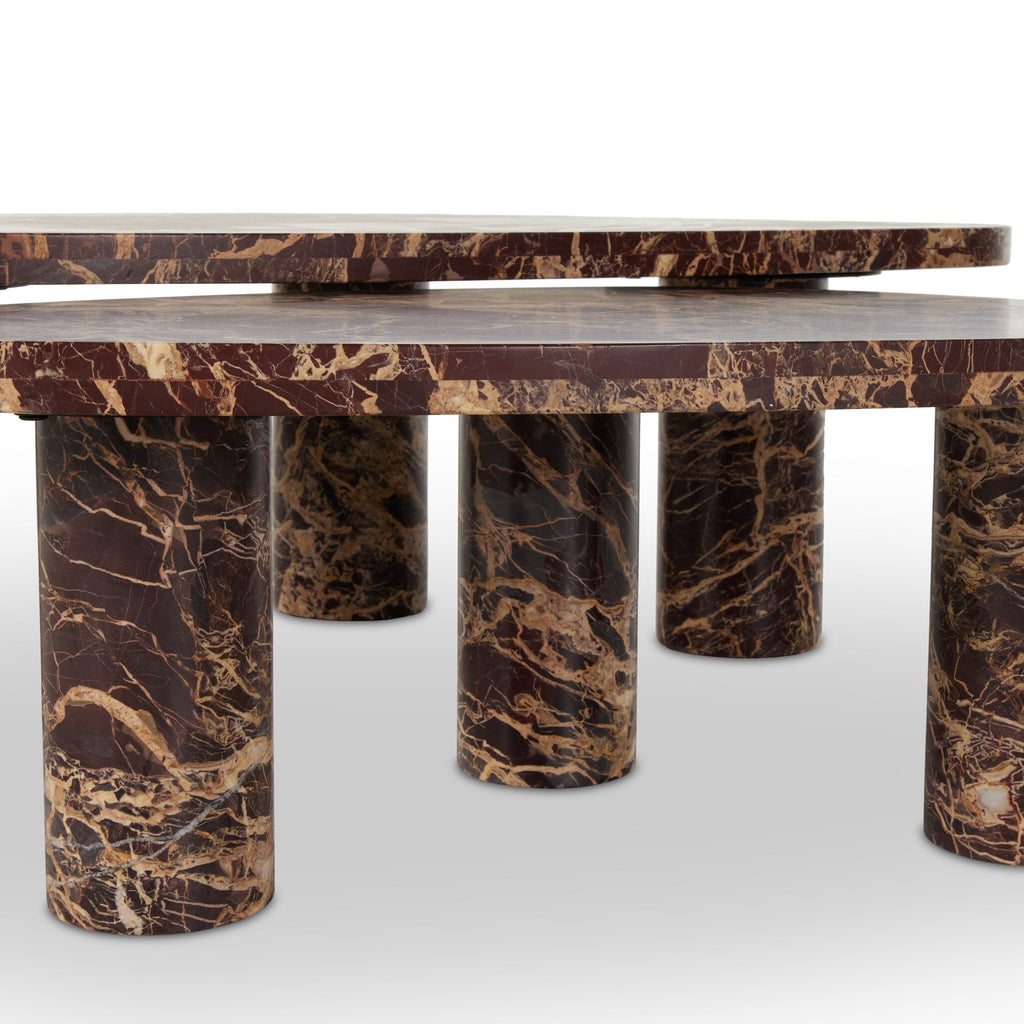 Vanya Coffee Table Set, Merlot