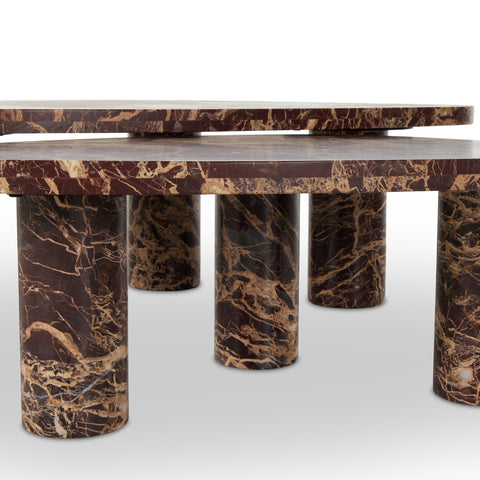 Vanya Coffee Table Set, Merlot