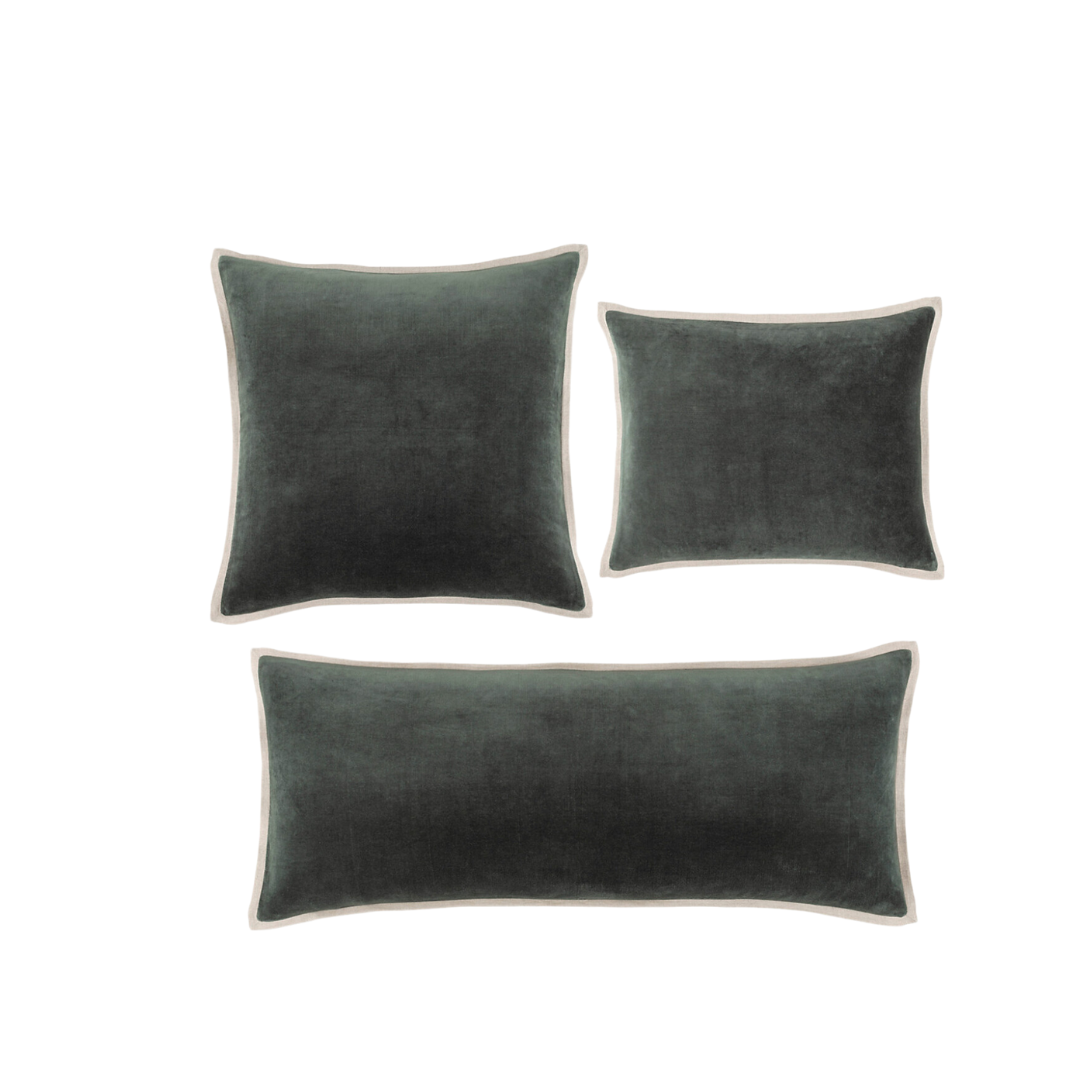 Kalamata Velvet / Linen Everglade Pillows