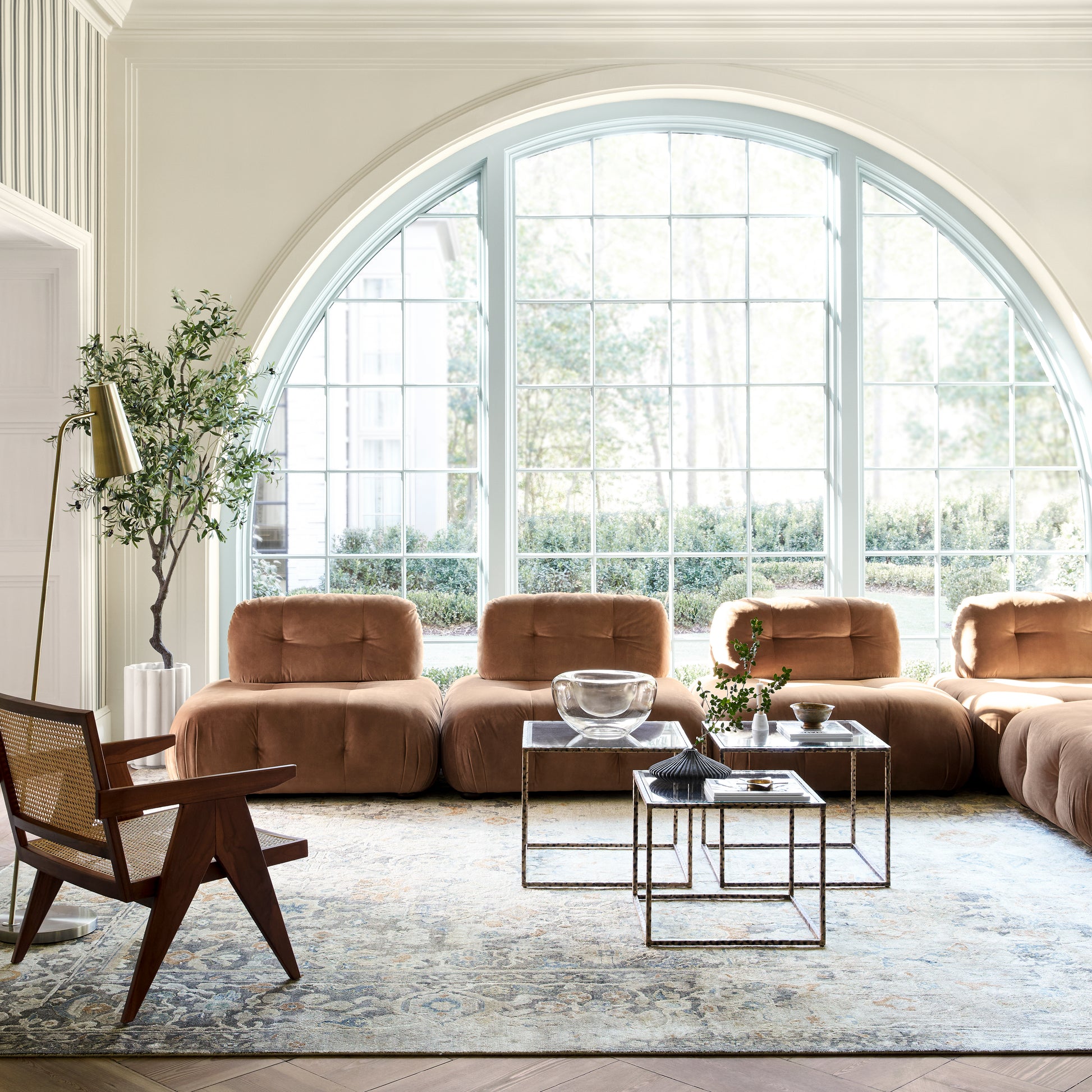 Tanner Floor Lamp, Brass Polished
