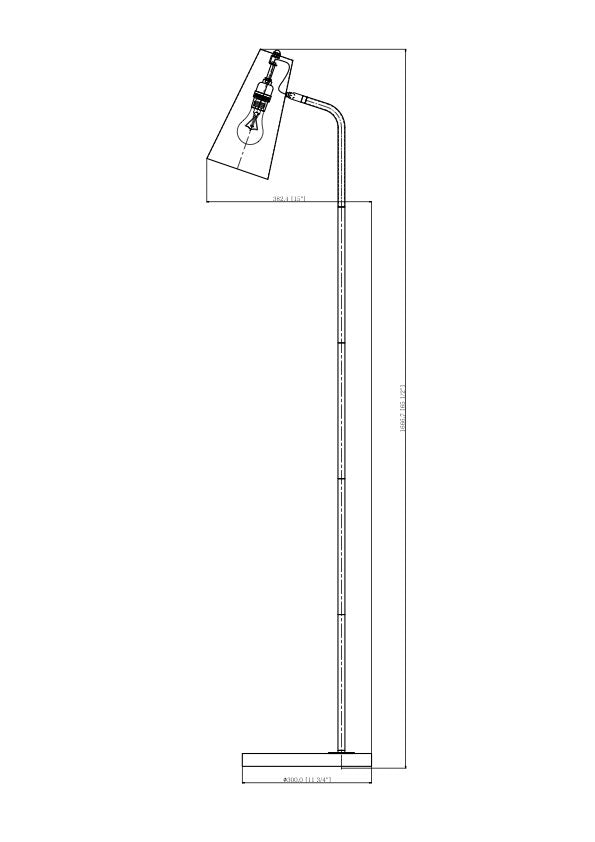 Tanner Floor Lamp, Brass Polished