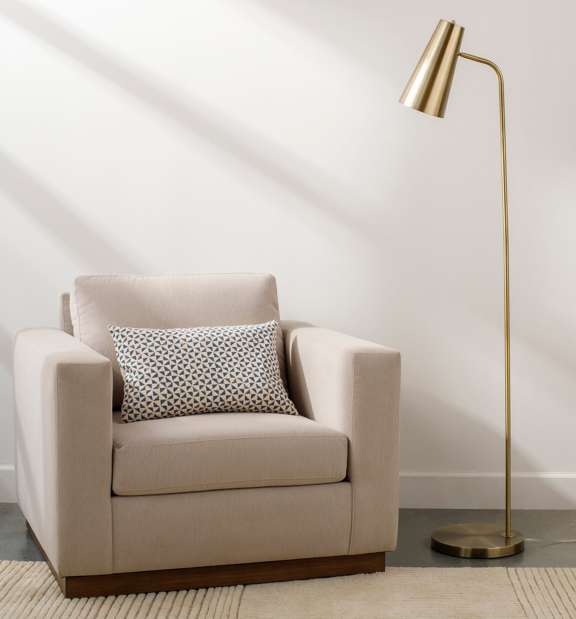 Tanner Floor Lamp, Brass Polished