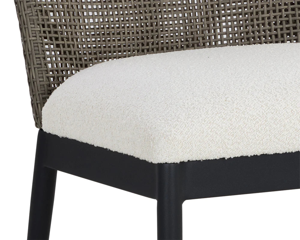Nova Outdoor Dining Chair, Black