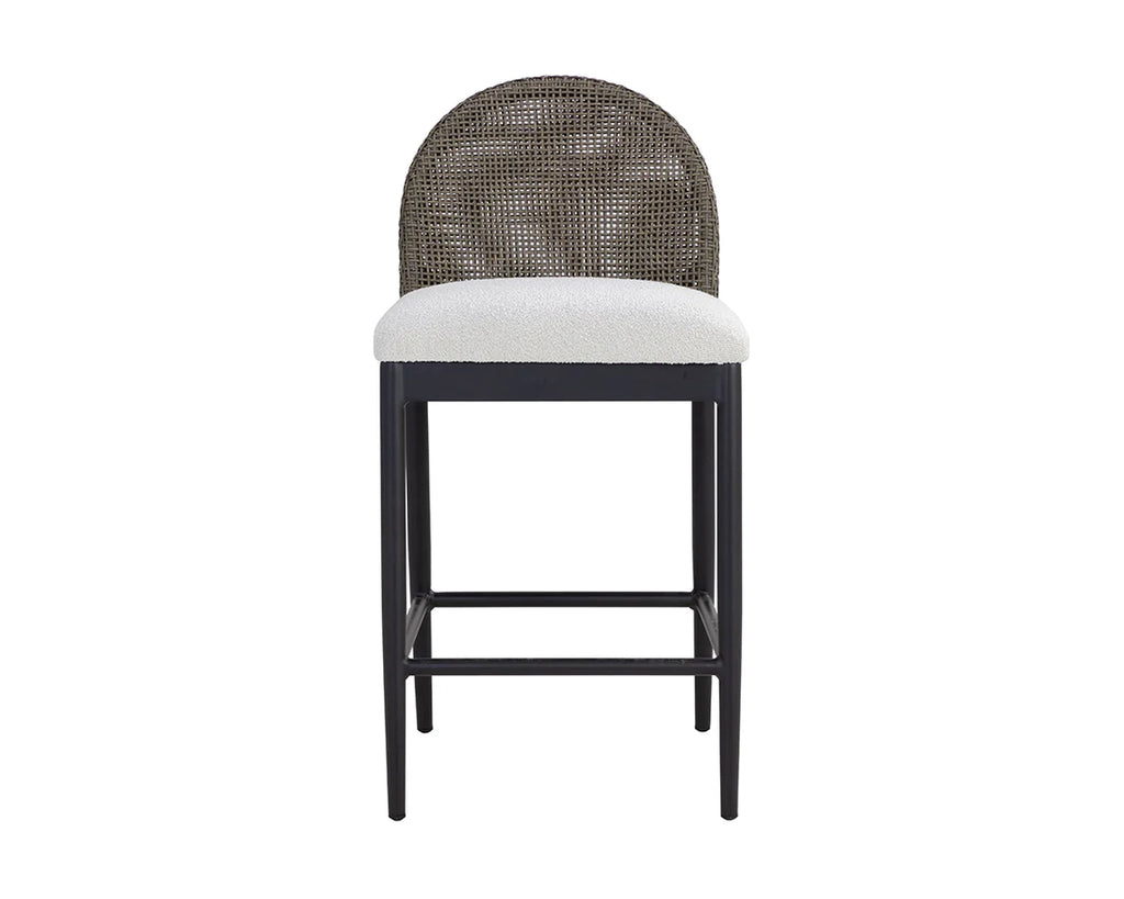 Nova Outdoor Counter Stool, Black