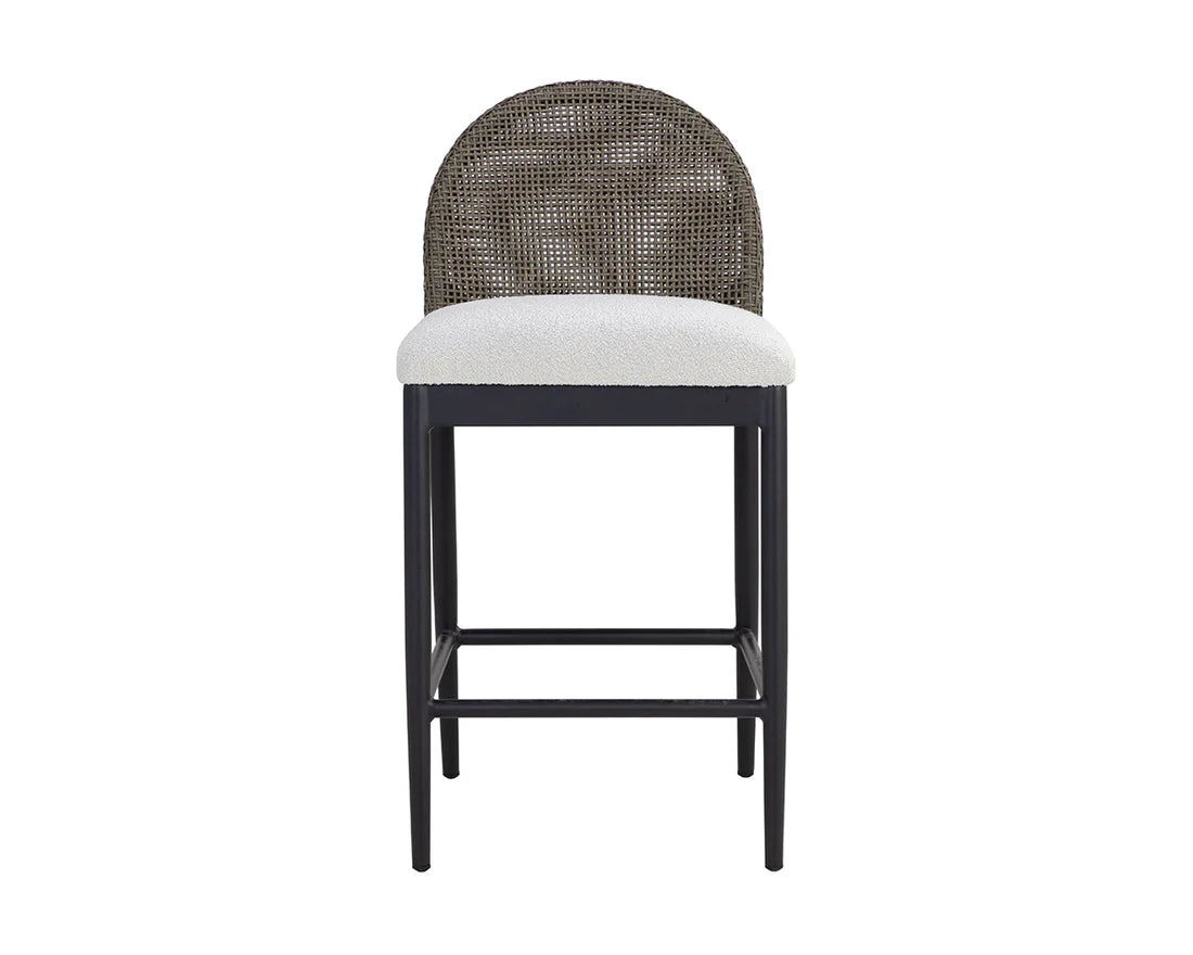 Nova Outdoor Counter Stool, Black