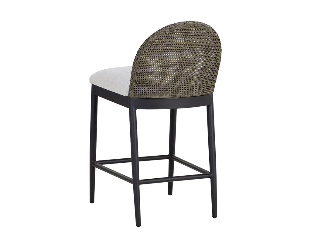 Nova Outdoor Counter Stool, Black