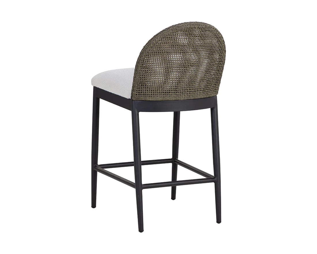 Nova Outdoor Counter Stool, Black