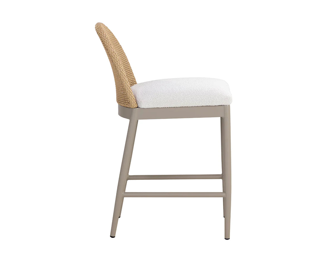 Nova Outdoor Counter Stool, Natural