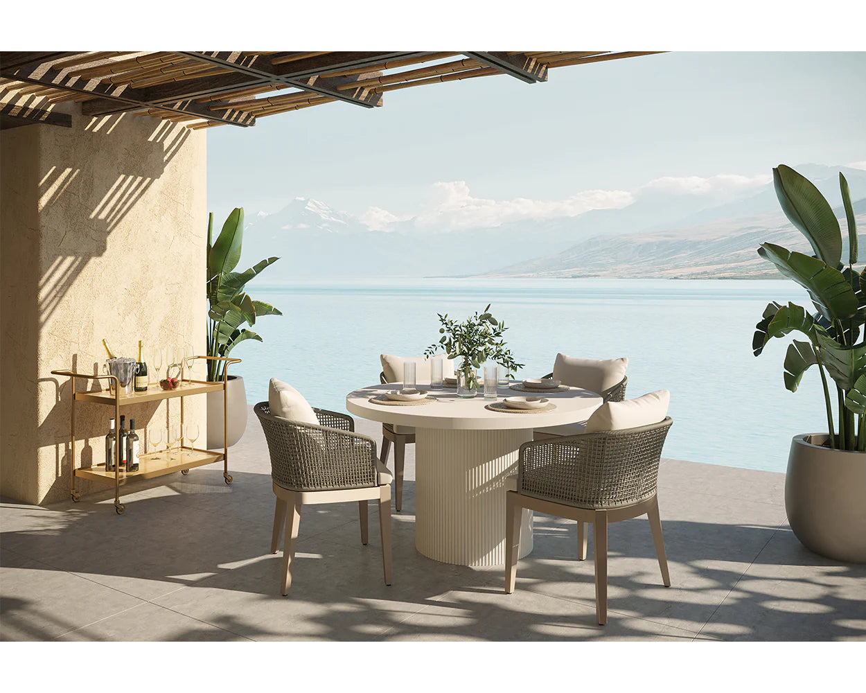 Zoe Outdoor Armchair, Drift Brown