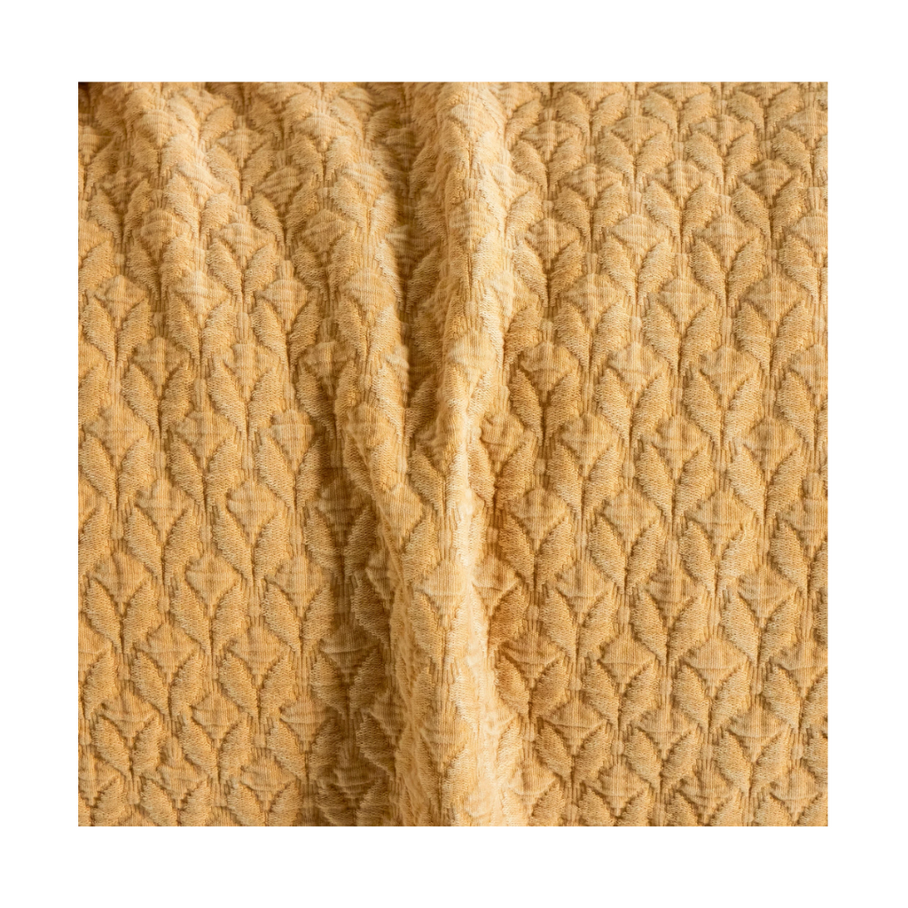 Naia Matelassé Coverlet, Ochre