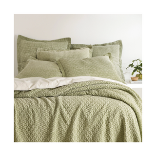 Naia Matelassé Coverlet, Sage