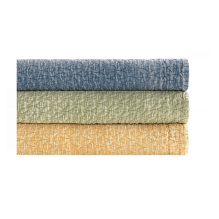 Naia Matelassé Coverlet, Indigo