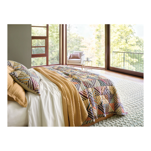 Naia Matelassé Coverlet, Ochre