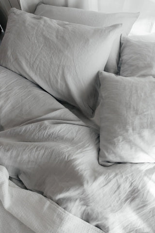 Savanah King Duvet Cover Set, Light Grey