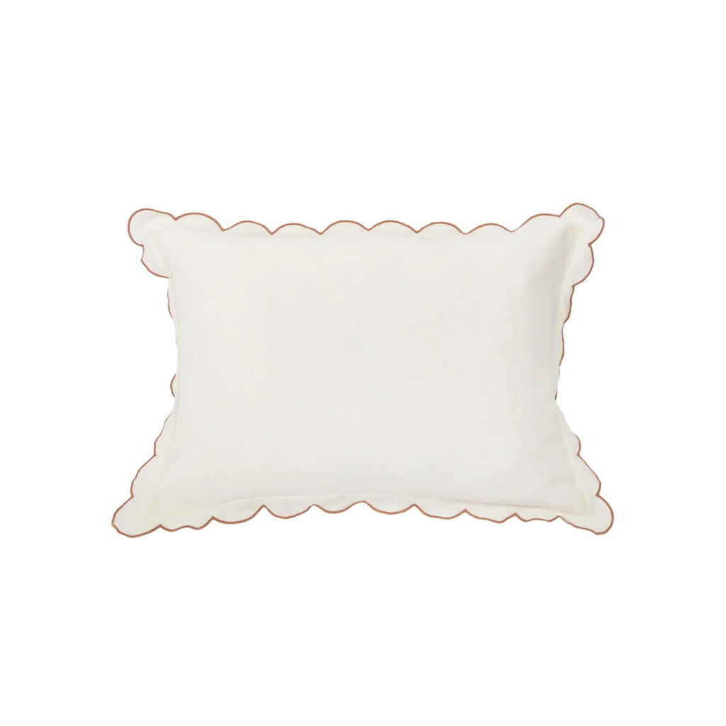 Aurora Sham, Cream / Terra Cotta