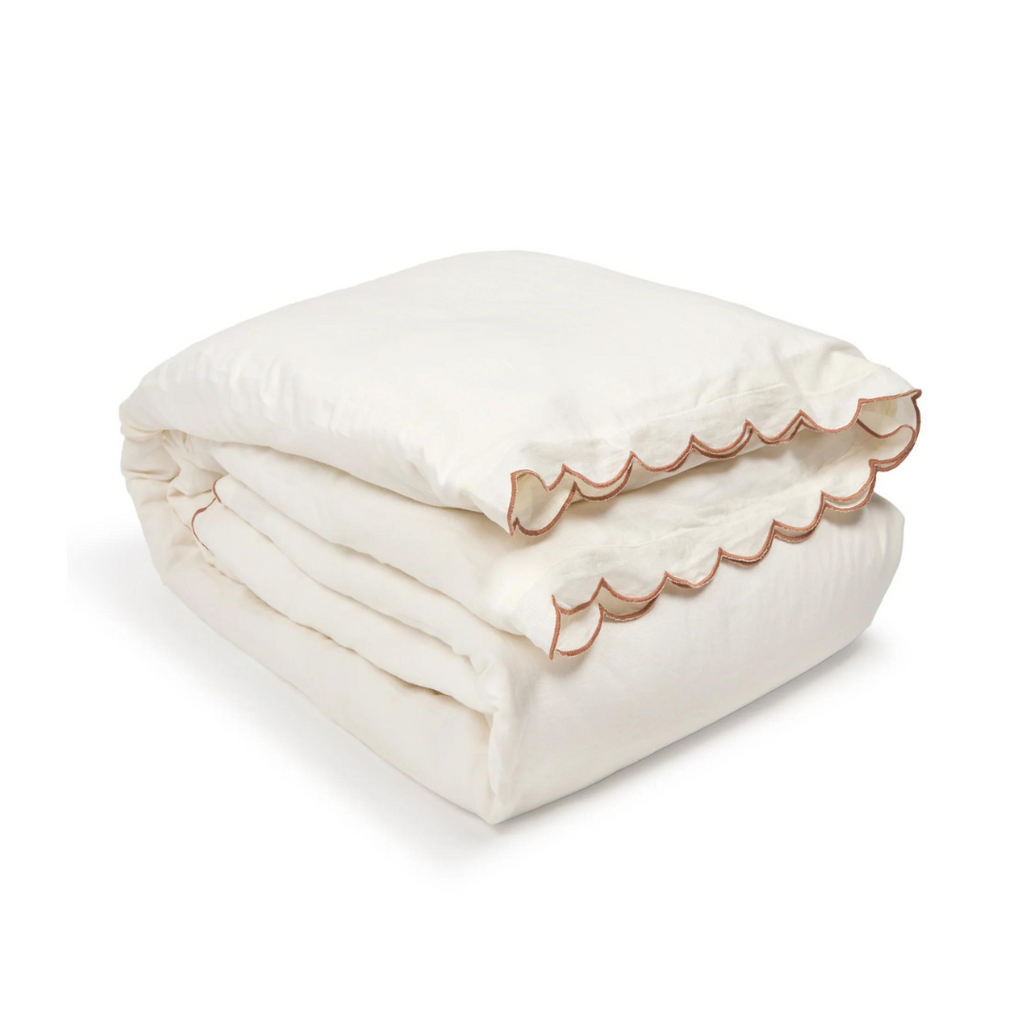 Aurora Sham, Cream / Terra Cotta