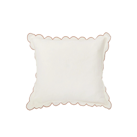 Aurora Sham, Cream / Terra Cotta