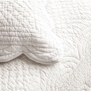 Scallop White Quilt