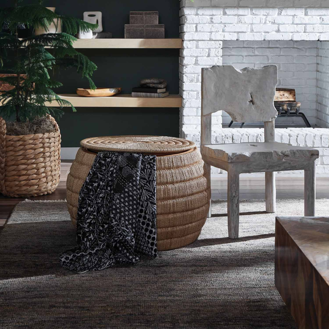 Jasmine Abaca Ottoman