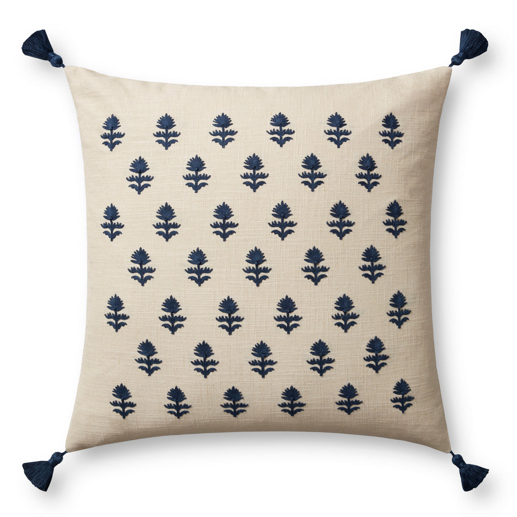Magnolia Home By Joanna Gaines, Addison Pillow Beige / Navy