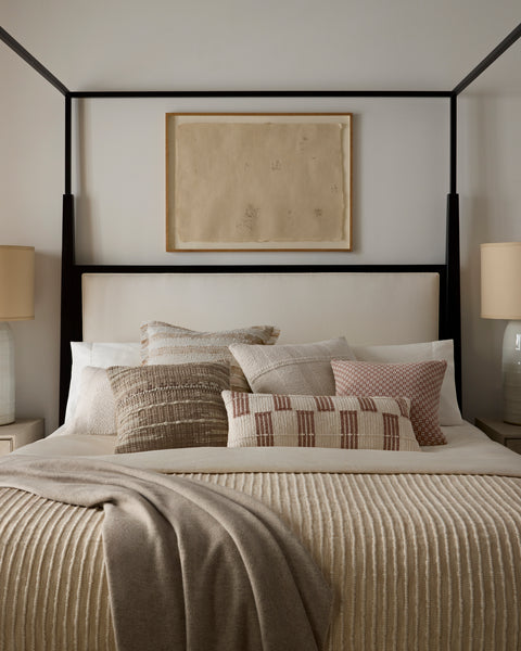 Beige / Ivory Fringe Pillow