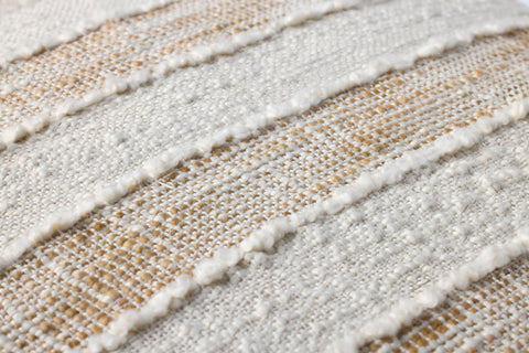 Beige / Ivory Fringe Pillow