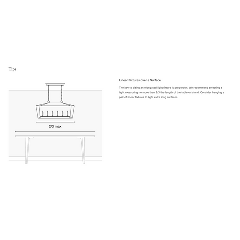 Perth Large Linear Chandelier