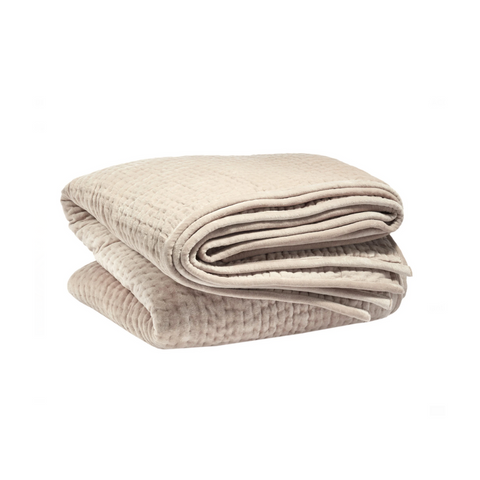 Valerie Velvet Quilt, Grey