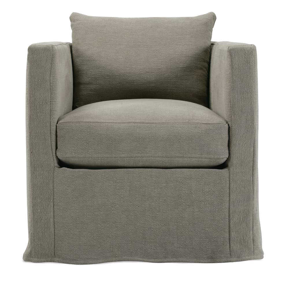 Alexander Slipcovered Swivel Chair