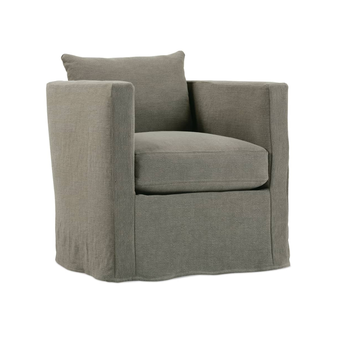 Alexander Slipcovered Swivel Chair