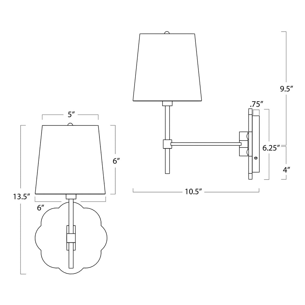 Mia Swing Arm Sconce