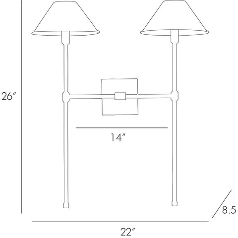 Havana Two Light Sconce