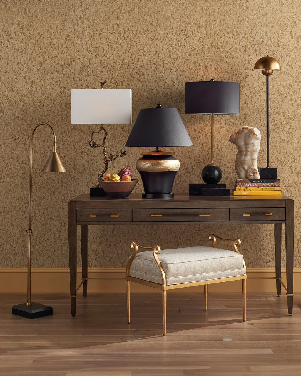 Sylvia Brass Table Lamp