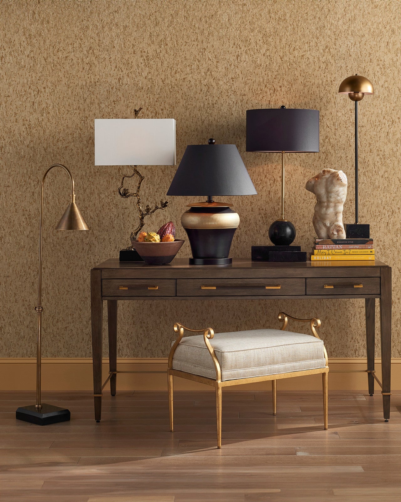 Sylvia Brass Table Lamp