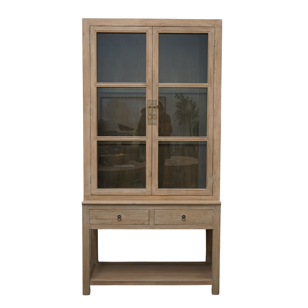 Rosalie Reclaimed Wood Glass Cabinet